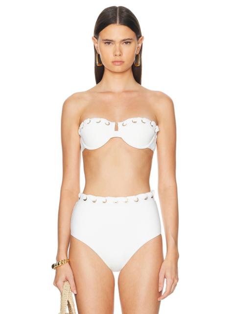 Zimmermann Halliday Eyelet Balconette Bikini Top Reversible