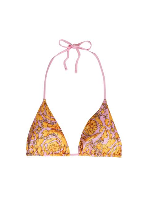 VERSACE Versace Barocco Triangle Bikini Top Gold REVERSIBLE