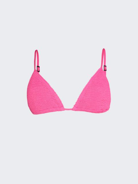 Bond Eye Luana Triangle Bikini Top Raspberry REVERSIBLE