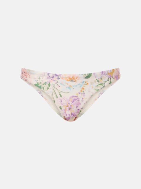 Zimmermann Halliday Skinny Floral Bikini Bottoms Reversible