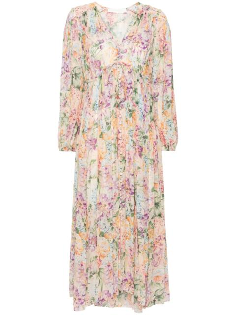 Zimmermann Halliday Gathered Maxi Dress REVERSIBLE