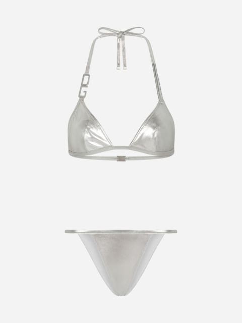 Dolce Gabbana Triangle Bikini With DG Logo REVERSIBLE