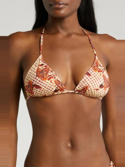 ULLA JOHNSON Maya Triangle Bikini Top REVERSIBLE