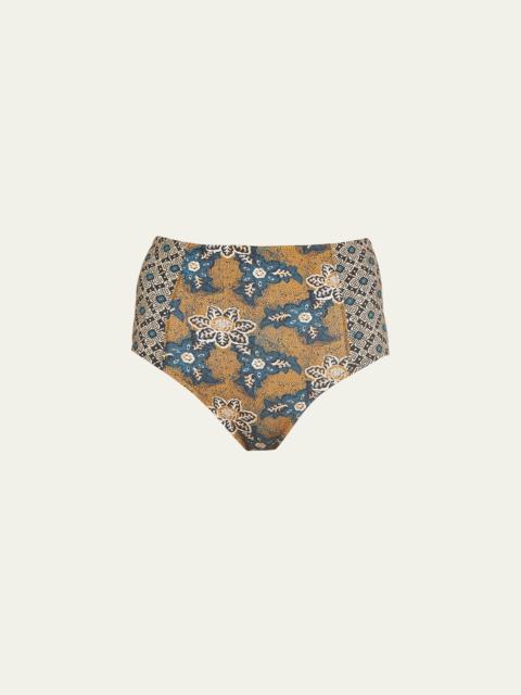 ULLA JOHNSON Zahara High Waist Bikini Bottoms REVERSIBLE
