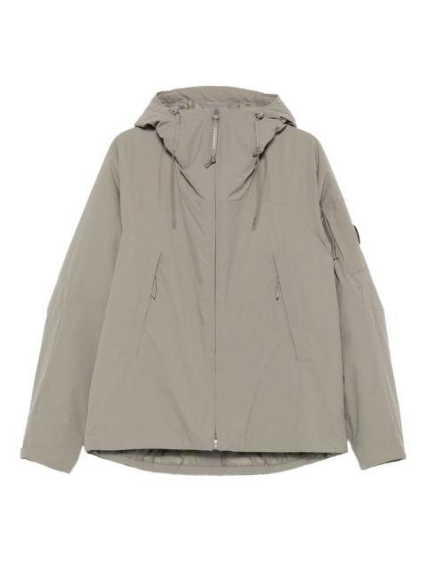 hooded zip-front jacket
