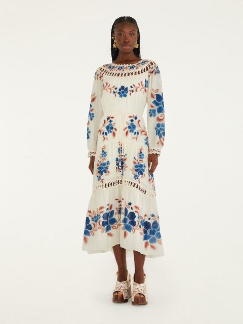 Sand Renata Floral Drawstring Cut-Out Maxi Dress