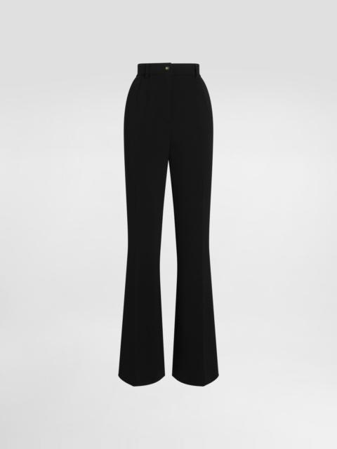 Flared jersey Milano rib pants