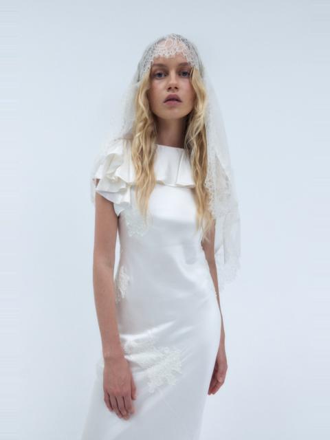 AMANCIA MAXI DRESS IN IVORY SILK SATIN