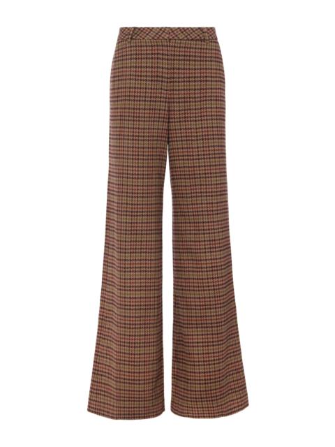 Pilar Houndstooth Wide-Leg Pant