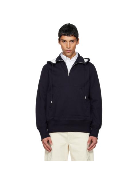 Navy Half-Zip Hoodie