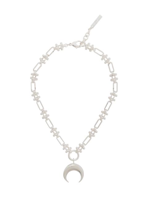 Silver Plated Moon Charm Necklace