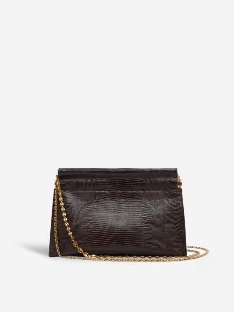 Small Leather Clutch with Chain