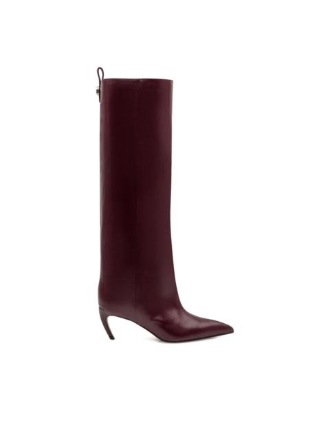65mm Lea pointed-toe leather boots