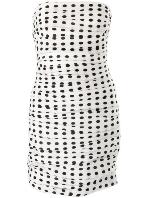 polka-dot mini dress