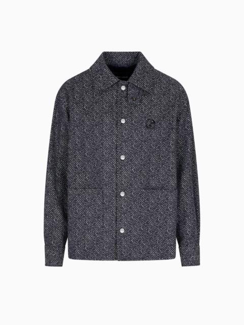 DENIM COLLECTION JACQUARD DENIM SHIRT JACKET