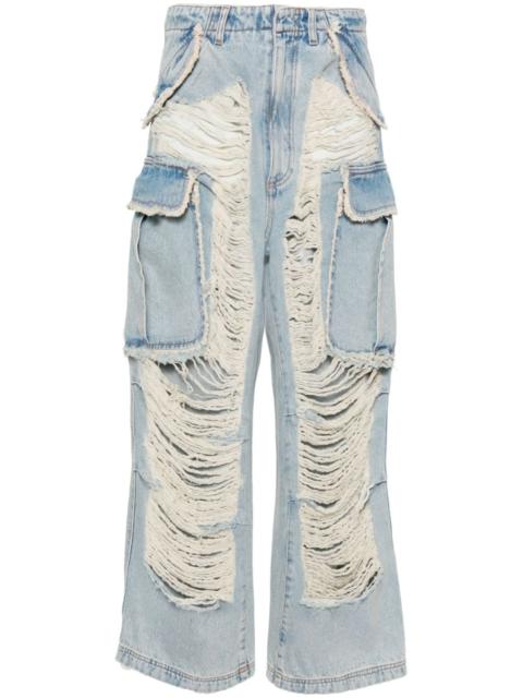 Vivi distressed wide-leg jeans