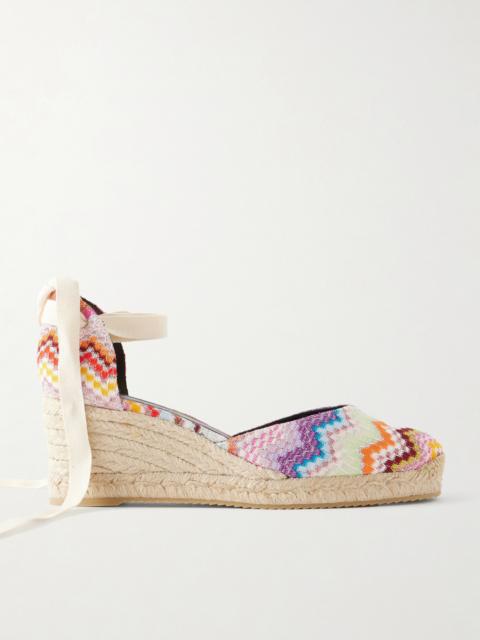 Eva 60 Striped Woven Espadrilles Sandals