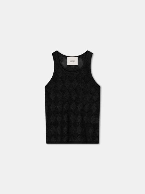 KISMET
Diamond knit racer neck top