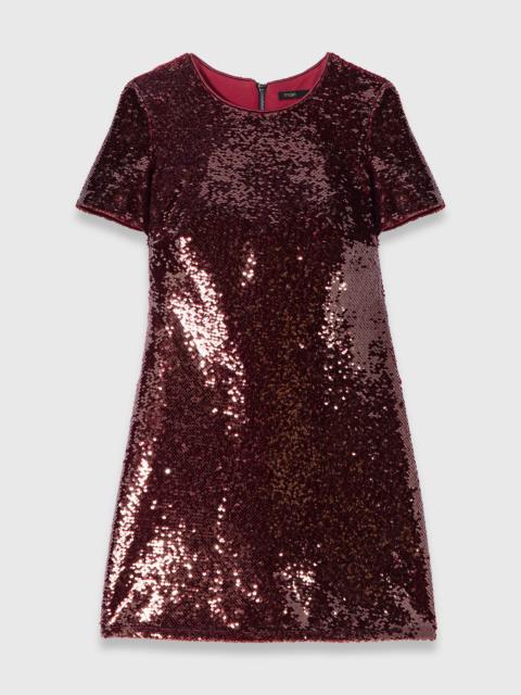 Sequin-embroidered mini dress