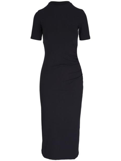 side-draped midi dress