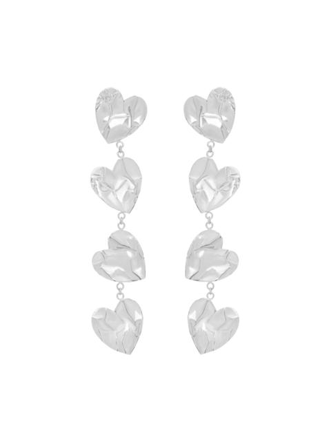 CRUSHED HEART DROP EARRINGS