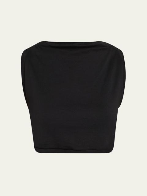 Mae Cropped High-Neck Top