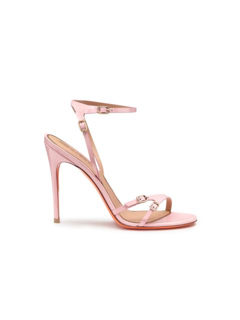 Women's pink patent leather high-heel sandal