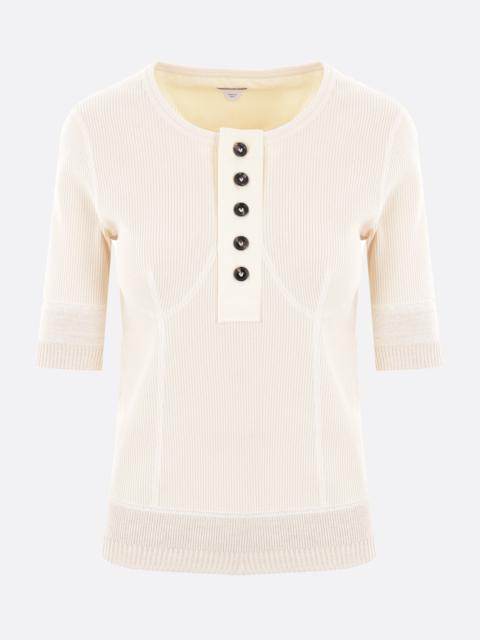 STRETCH COTTON SHORT-SLEEVED PULLOVER