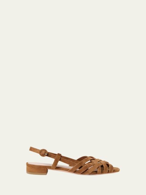 Shelly Suede Slingback Sandals