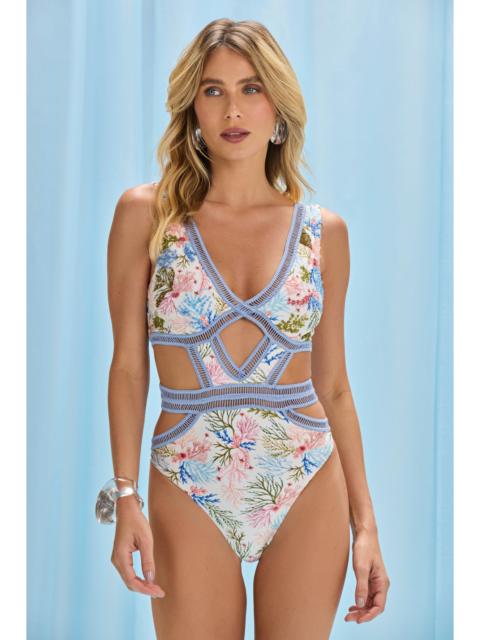 SEAWEED EMBROIDERED BODYSUIT