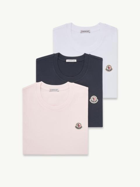 Logo Patch Cotton T-Shirt (Pack of Three)