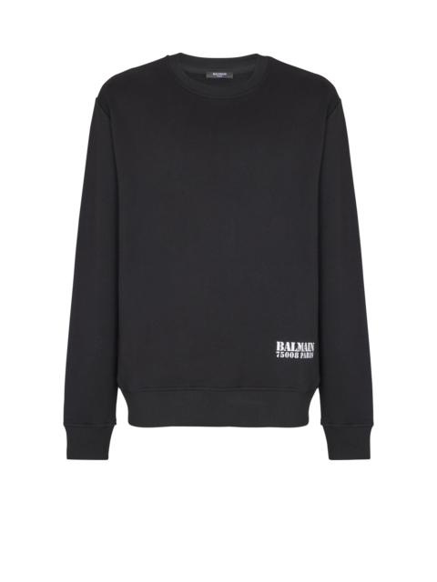 Small Balmain Stamp printed sweatshirt