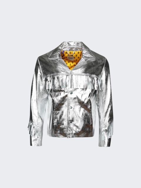 Orlando Fringe Jacket Metallic Silver