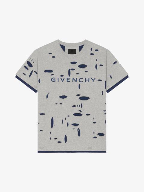 GIVENCHY OVERSIZED T-SHIRT IN DESTROYED COTTON