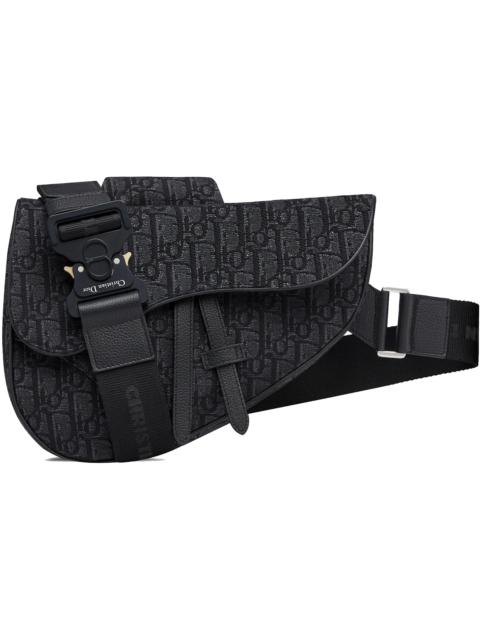 Dior Saddle Bag Oblique Jacquard Black