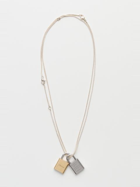 Riddle Necklace Brass And Nickle Padlock