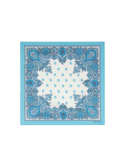 paisley silk pocket square