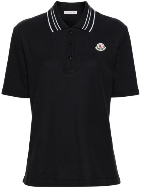 logo-patch cotton polo shirt