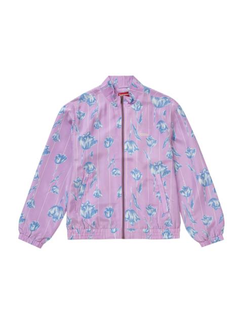 Supreme Floral Silk Track Jacket Purple