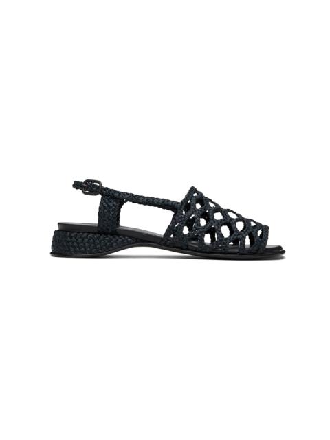 Black Alzira Raffia Sandals