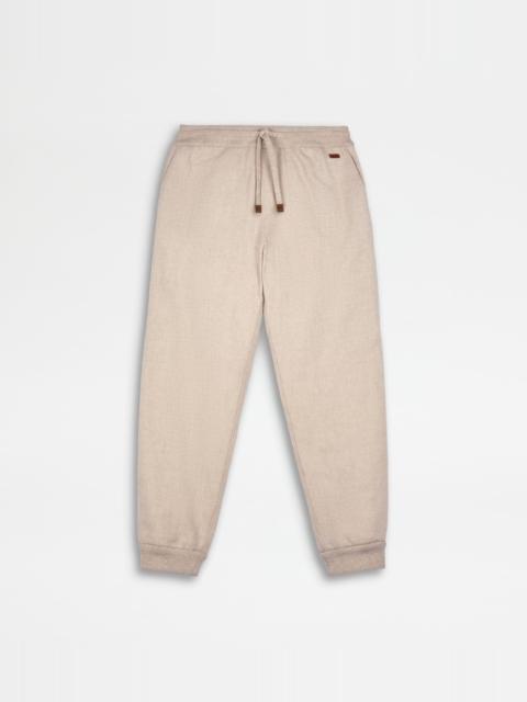 JOGGER PANTS IN WOOL - BEIGE