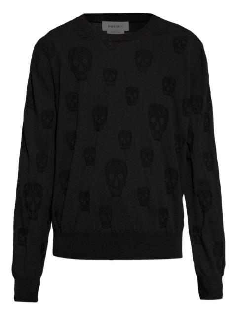 skull-pattern sweater