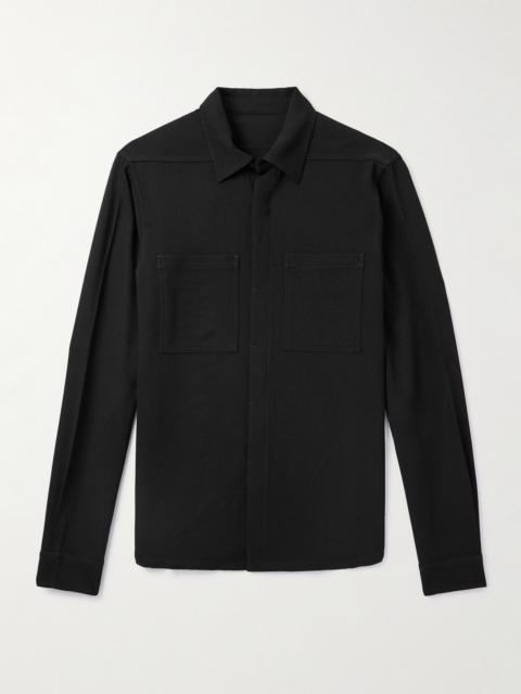 Wool-Crepe Shirt Black