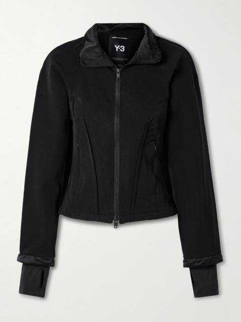 + Y-3 Satin-trimmed Twill Track Jacket