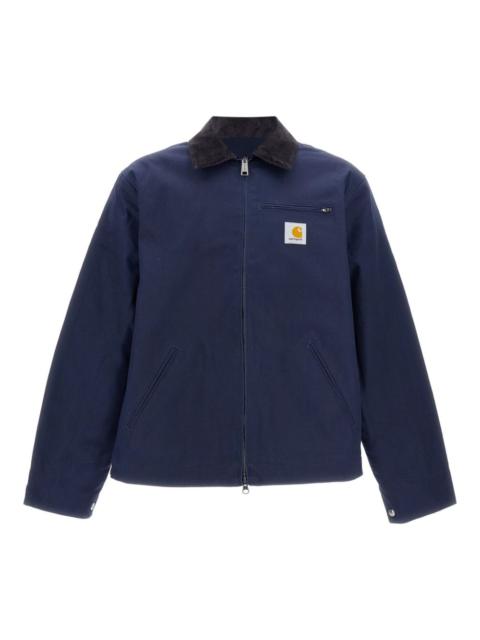 corduroy-collar zip jacket