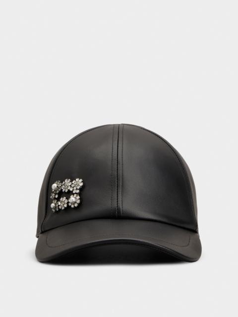 Efflorescence Baseball Cap in leather