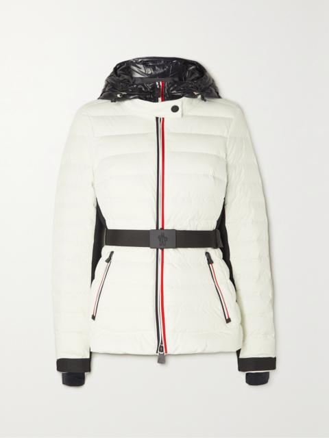 Bruche Belted Two-tone Quilted Down Ski Jacket
