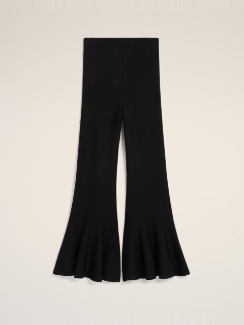 BLACK GODET SHORT TROUSERS