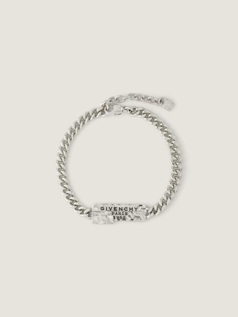 GIVENCHY TAPE BRACELET IN METAL AND ENAMEL