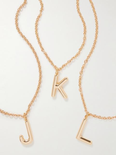 Puffy Initial Gold-tone Necklace